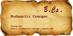 Budaspitz Csenger névjegykártya